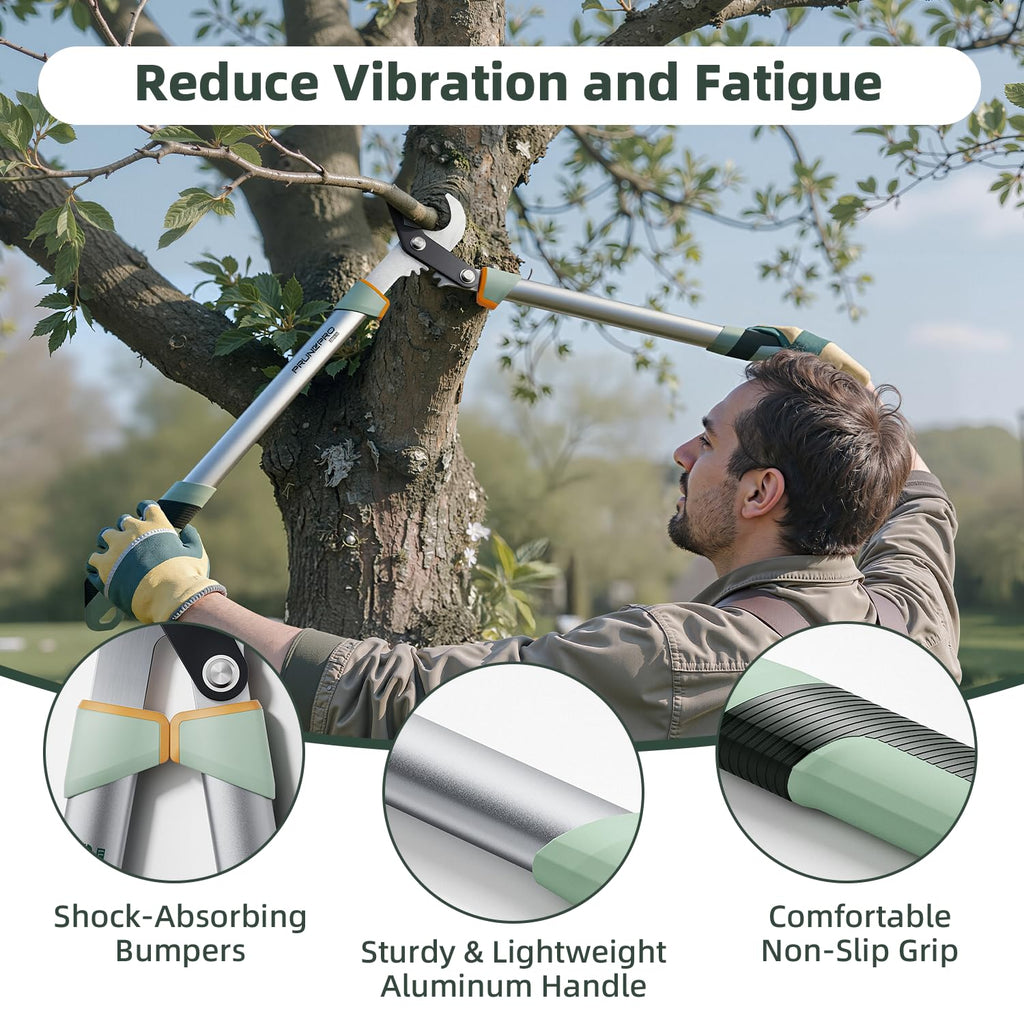 Loppers for Tree Trimming Branch Cutter Heavy Duty Tree Pruner Rust Resistant Sharp Steel Blade Tree Limb Trimmer